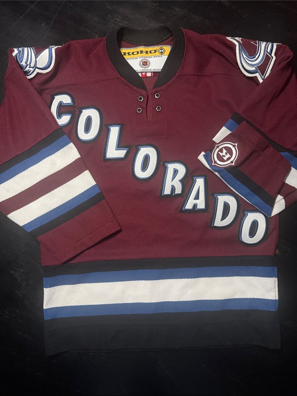Vintage Koho Colorado Avalanche Burgundy Hockey Jersey